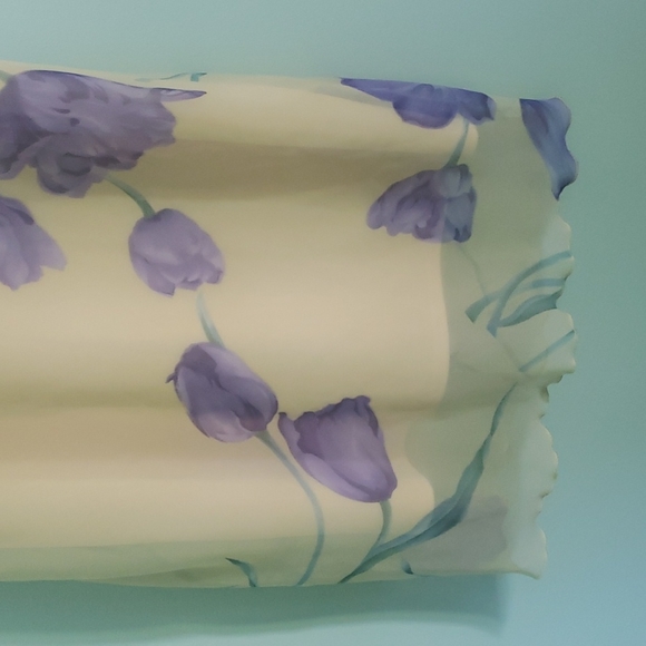 Vintage Yellow Floral Midi Dress - Picture 3 of 5